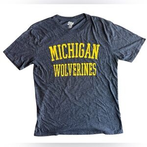 Michigan Wolverines Men’s Large T-Shirt Tee Blue‎ 84 Polyester Cotton Blend